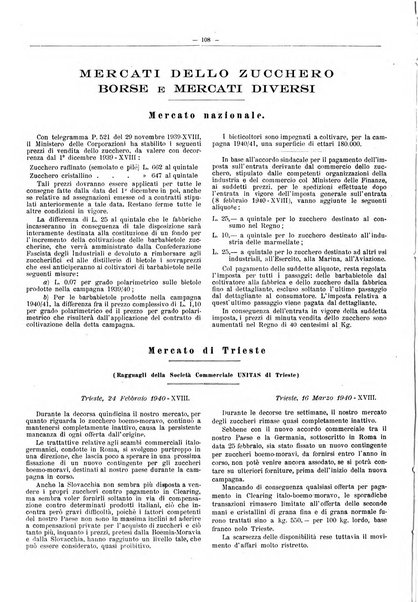 L'industria saccarifera italiana Bollettino mensile del Consorzio nazionale produttori zucchero e dell'Associazione italiana delle industrie dello zucchero e dell'alcool