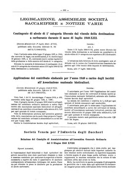 L'industria saccarifera italiana Bollettino mensile del Consorzio nazionale produttori zucchero e dell'Associazione italiana delle industrie dello zucchero e dell'alcool