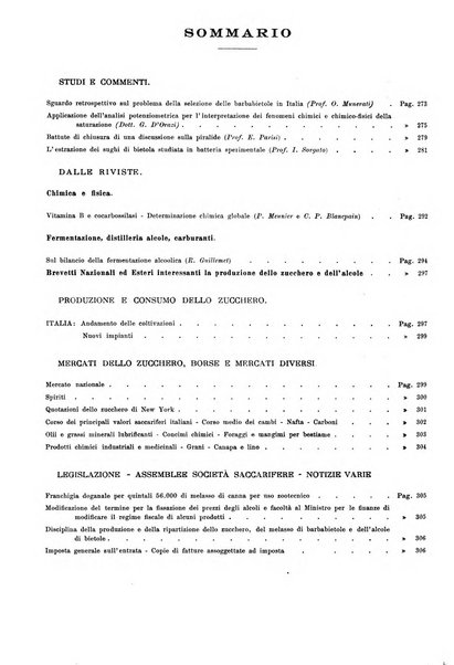 L'industria saccarifera italiana Bollettino mensile del Consorzio nazionale produttori zucchero e dell'Associazione italiana delle industrie dello zucchero e dell'alcool