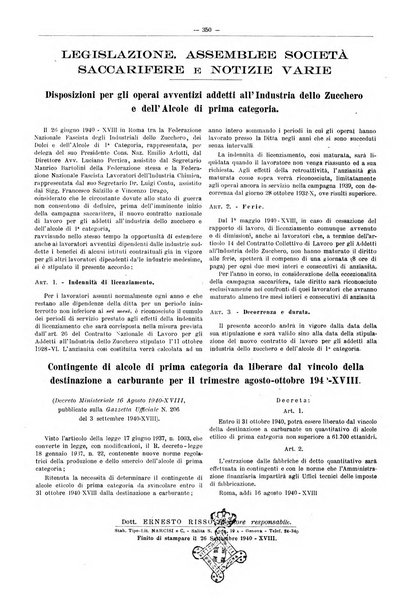 L'industria saccarifera italiana Bollettino mensile del Consorzio nazionale produttori zucchero e dell'Associazione italiana delle industrie dello zucchero e dell'alcool