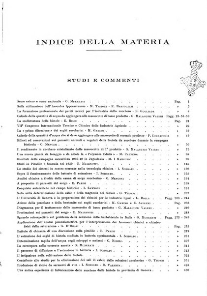 L'industria saccarifera italiana Bollettino mensile del Consorzio nazionale produttori zucchero e dell'Associazione italiana delle industrie dello zucchero e dell'alcool