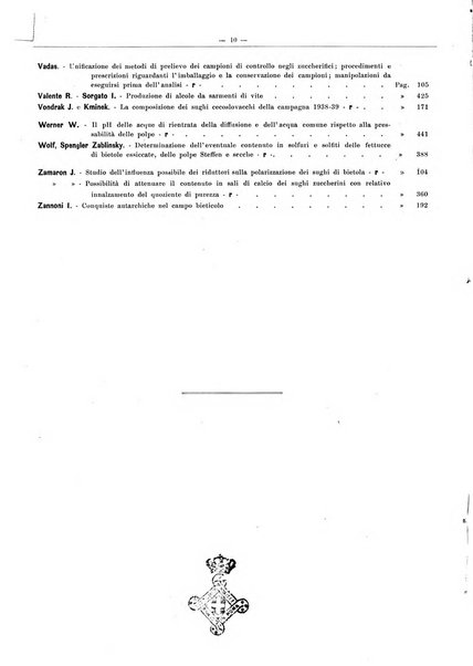 L'industria saccarifera italiana Bollettino mensile del Consorzio nazionale produttori zucchero e dell'Associazione italiana delle industrie dello zucchero e dell'alcool