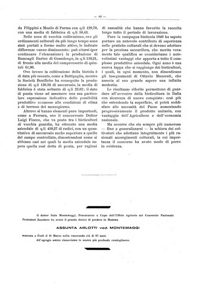 L'industria saccarifera italiana Bollettino mensile del Consorzio nazionale produttori zucchero e dell'Associazione italiana delle industrie dello zucchero e dell'alcool