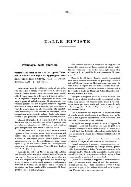 L'industria saccarifera italiana Bollettino mensile del Consorzio nazionale produttori zucchero e dell'Associazione italiana delle industrie dello zucchero e dell'alcool