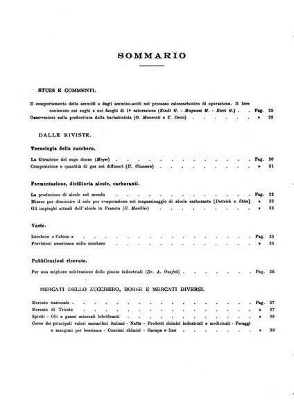 L'industria saccarifera italiana Bollettino mensile del Consorzio nazionale produttori zucchero e dell'Associazione italiana delle industrie dello zucchero e dell'alcool