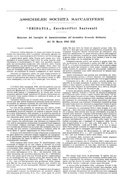 L'industria saccarifera italiana Bollettino mensile del Consorzio nazionale produttori zucchero e dell'Associazione italiana delle industrie dello zucchero e dell'alcool