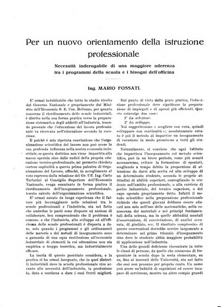 L'organizzazione scientifica del lavoro rivista dell'Ente nazionale italiano per l'organizzazione scientifica del lavoro