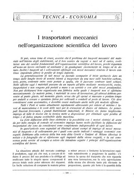 L'organizzazione scientifica del lavoro rivista dell'Ente nazionale italiano per l'organizzazione scientifica del lavoro