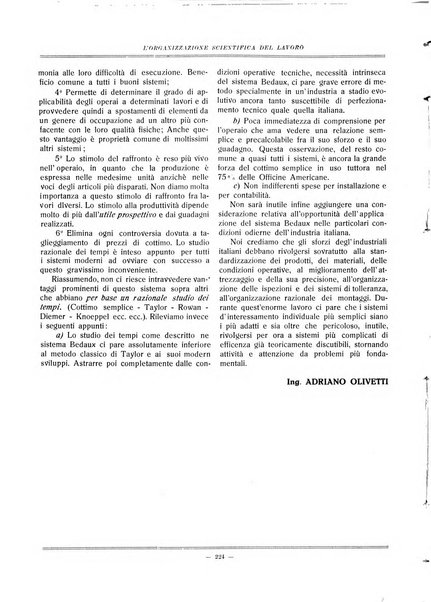 L'organizzazione scientifica del lavoro rivista dell'Ente nazionale italiano per l'organizzazione scientifica del lavoro