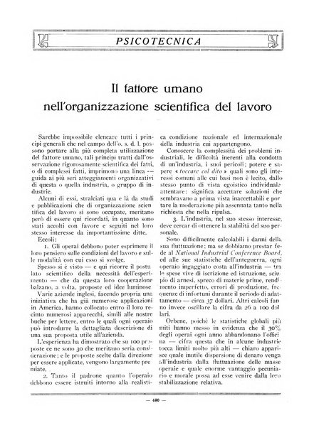 L'organizzazione scientifica del lavoro rivista dell'Ente nazionale italiano per l'organizzazione scientifica del lavoro