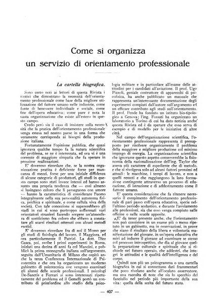L'organizzazione scientifica del lavoro rivista dell'Ente nazionale italiano per l'organizzazione scientifica del lavoro