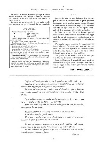 L'organizzazione scientifica del lavoro rivista dell'Ente nazionale italiano per l'organizzazione scientifica del lavoro