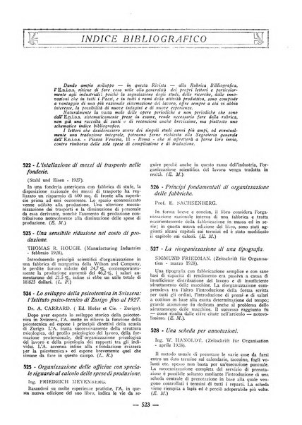 L'organizzazione scientifica del lavoro rivista dell'Ente nazionale italiano per l'organizzazione scientifica del lavoro