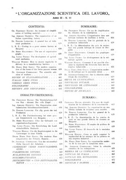 L'organizzazione scientifica del lavoro rivista dell'Ente nazionale italiano per l'organizzazione scientifica del lavoro