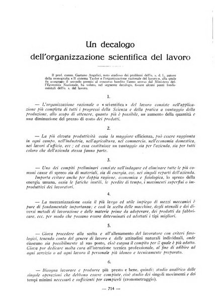 L'organizzazione scientifica del lavoro rivista dell'Ente nazionale italiano per l'organizzazione scientifica del lavoro