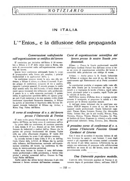 L'organizzazione scientifica del lavoro rivista dell'Ente nazionale italiano per l'organizzazione scientifica del lavoro