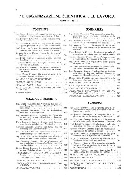 L'organizzazione scientifica del lavoro rivista dell'Ente nazionale italiano per l'organizzazione scientifica del lavoro