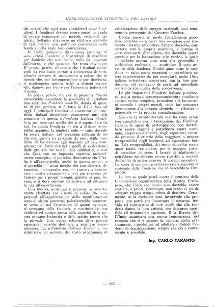 L'organizzazione scientifica del lavoro rivista dell'Ente nazionale italiano per l'organizzazione scientifica del lavoro