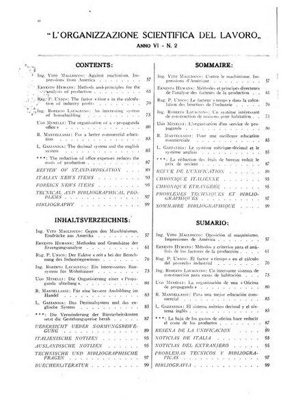 L'organizzazione scientifica del lavoro rivista dell'Ente nazionale italiano per l'organizzazione scientifica del lavoro