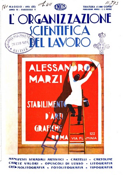 L'organizzazione scientifica del lavoro rivista dell'Ente nazionale italiano per l'organizzazione scientifica del lavoro