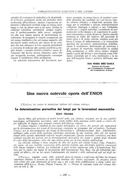 L'organizzazione scientifica del lavoro rivista dell'Ente nazionale italiano per l'organizzazione scientifica del lavoro