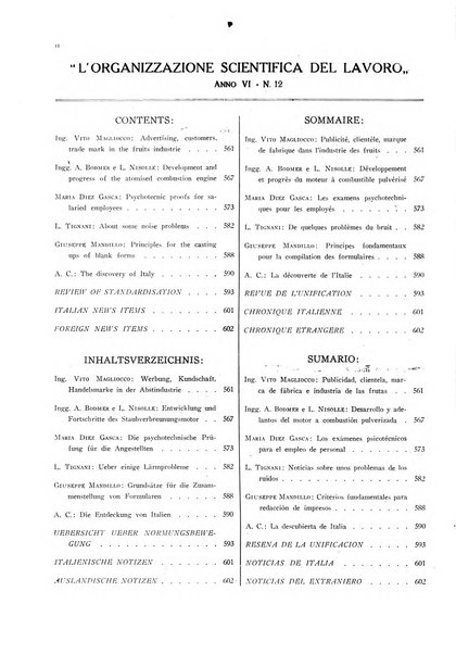 L'organizzazione scientifica del lavoro rivista dell'Ente nazionale italiano per l'organizzazione scientifica del lavoro