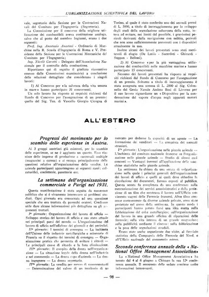 L'organizzazione scientifica del lavoro rivista dell'Ente nazionale italiano per l'organizzazione scientifica del lavoro