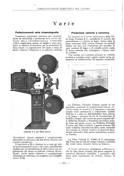 L'organizzazione scientifica del lavoro rivista dell'Ente nazionale italiano per l'organizzazione scientifica del lavoro