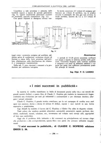 L'organizzazione scientifica del lavoro rivista dell'Ente nazionale italiano per l'organizzazione scientifica del lavoro