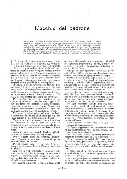 L'organizzazione scientifica del lavoro rivista dell'Ente nazionale italiano per l'organizzazione scientifica del lavoro