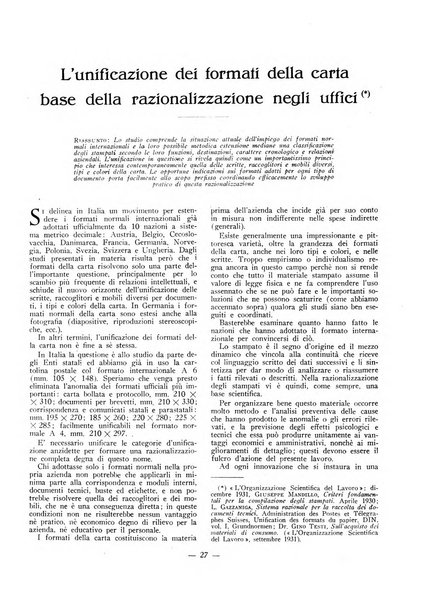 L'organizzazione scientifica del lavoro rivista dell'Ente nazionale italiano per l'organizzazione scientifica del lavoro