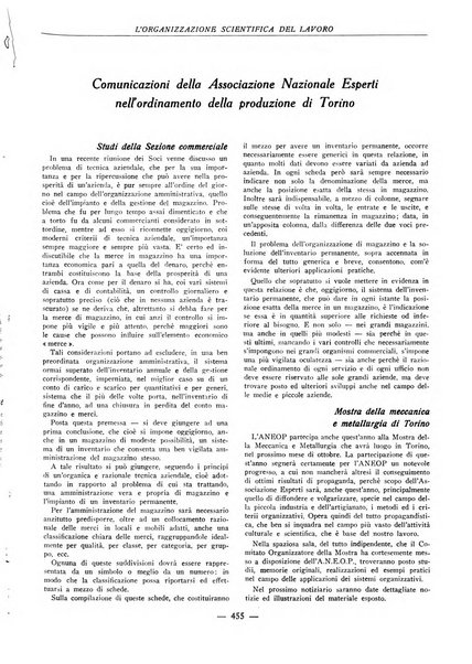 L'organizzazione scientifica del lavoro rivista dell'Ente nazionale italiano per l'organizzazione scientifica del lavoro