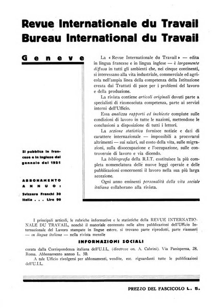 L'organizzazione scientifica del lavoro rivista dell'Ente nazionale italiano per l'organizzazione scientifica del lavoro