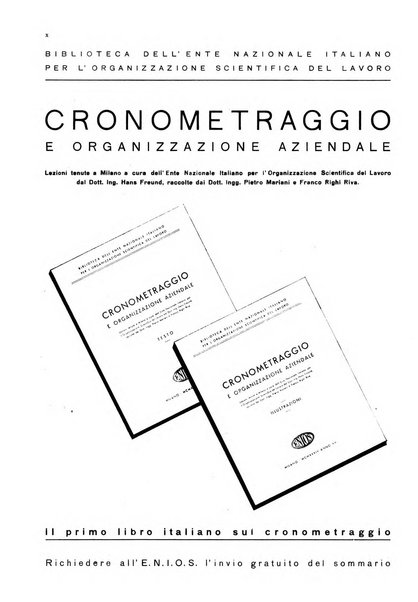 L'organizzazione scientifica del lavoro rivista dell'Ente nazionale italiano per l'organizzazione scientifica del lavoro