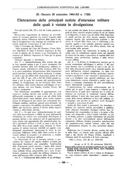 L'organizzazione scientifica del lavoro rivista dell'Ente nazionale italiano per l'organizzazione scientifica del lavoro