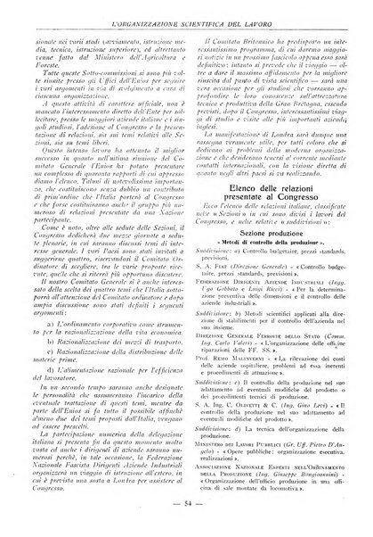 L'organizzazione scientifica del lavoro rivista dell'Ente nazionale italiano per l'organizzazione scientifica del lavoro