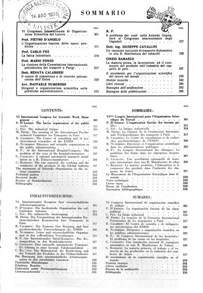 L'organizzazione scientifica del lavoro rivista dell'Ente nazionale italiano per l'organizzazione scientifica del lavoro