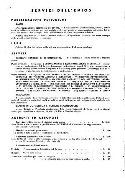 L'organizzazione scientifica del lavoro rivista dell'Ente nazionale italiano per l'organizzazione scientifica del lavoro