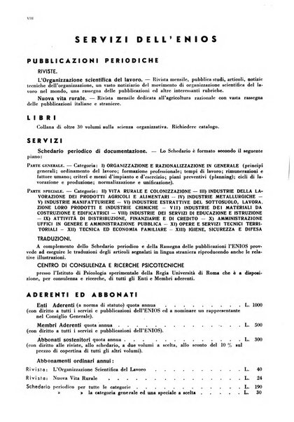 L'organizzazione scientifica del lavoro rivista dell'Ente nazionale italiano per l'organizzazione scientifica del lavoro