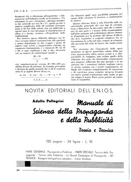 L'organizzazione scientifica del lavoro rivista dell'Ente nazionale italiano per l'organizzazione scientifica del lavoro