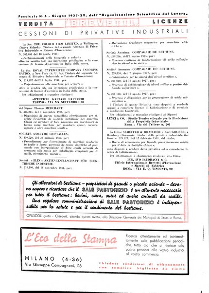 L'organizzazione scientifica del lavoro rivista dell'Ente nazionale italiano per l'organizzazione scientifica del lavoro