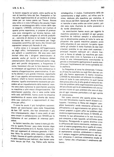 L'organizzazione scientifica del lavoro rivista dell'Ente nazionale italiano per l'organizzazione scientifica del lavoro