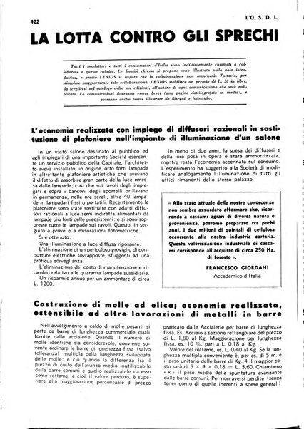 L'organizzazione scientifica del lavoro rivista dell'Ente nazionale italiano per l'organizzazione scientifica del lavoro