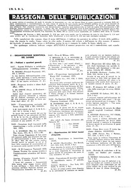 L'organizzazione scientifica del lavoro rivista dell'Ente nazionale italiano per l'organizzazione scientifica del lavoro