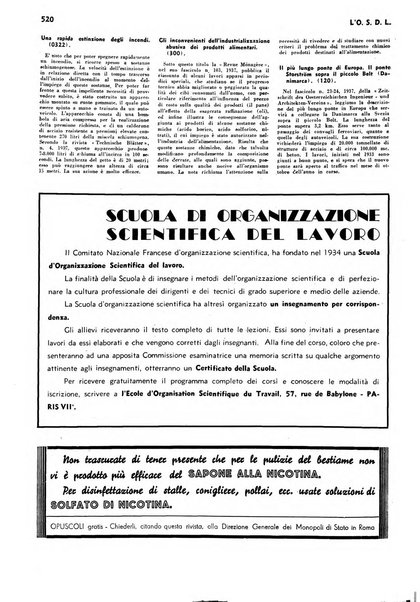 L'organizzazione scientifica del lavoro rivista dell'Ente nazionale italiano per l'organizzazione scientifica del lavoro