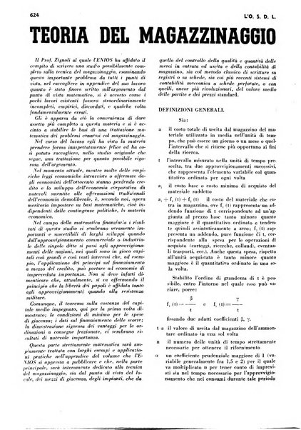 L'organizzazione scientifica del lavoro rivista dell'Ente nazionale italiano per l'organizzazione scientifica del lavoro