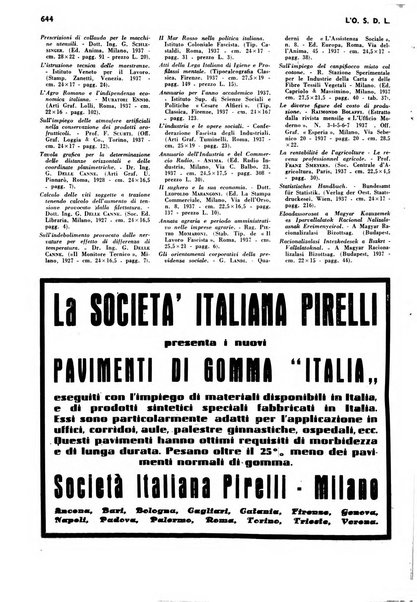 L'organizzazione scientifica del lavoro rivista dell'Ente nazionale italiano per l'organizzazione scientifica del lavoro