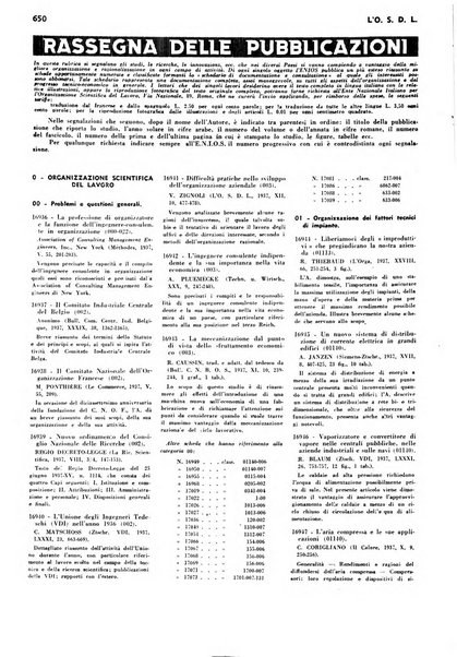 L'organizzazione scientifica del lavoro rivista dell'Ente nazionale italiano per l'organizzazione scientifica del lavoro