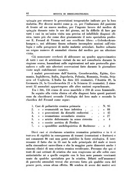 Rivista di idroclimatologia, talassologia e terapia fisica organo ufficiale dell'Associazione medica italiana di idroclimatologia talassologia e terapia fisica