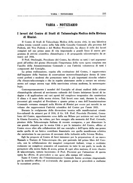 Rivista di idroclimatologia, talassologia e terapia fisica organo ufficiale dell'Associazione medica italiana di idroclimatologia talassologia e terapia fisica